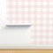 Buffalo Check Large Plaid Blush Pink Ballet Pink Minimalist Subtle Custom Removable Wallpaper by Spoonflower Peel & Stick Wallpaper 2FT Wide
